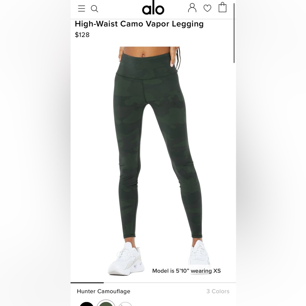 Alo Yoga High Waist Camo Vapor Leggings